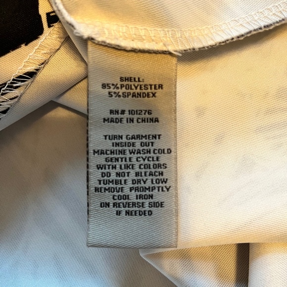 Eci New York Black and White Brushstroke Patterned Full Skirt, Size Small - Picture 4 of 4